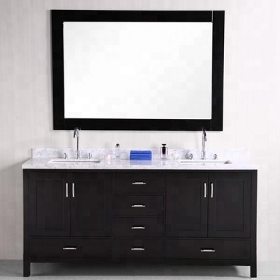 60inch Single Sink Vanity Base, Solid Wood Bathroom Vanity Cabinet with Quartz Counter Top