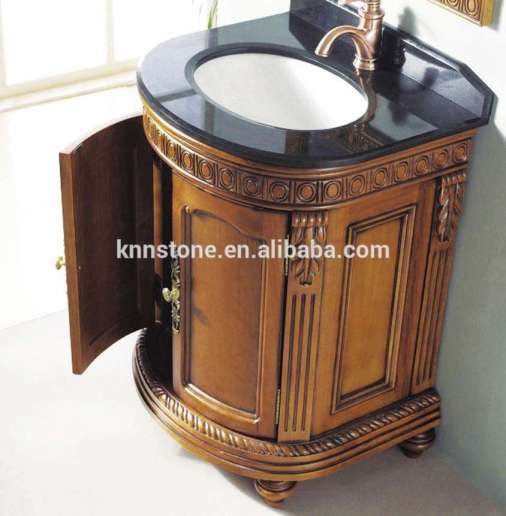 Antique Round Bathroom Cabinet,Bathroom Vanity with Stone Top